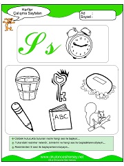 S Sesi Çalışma Sayfaları